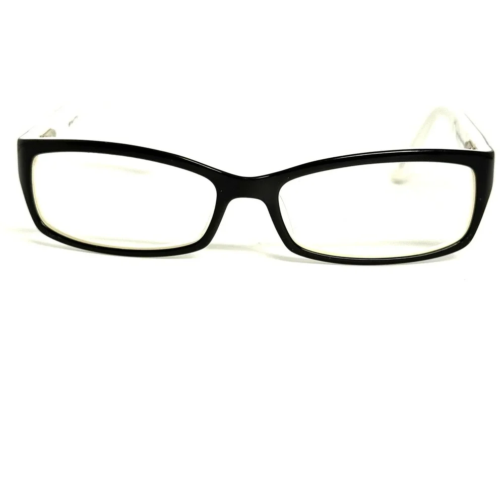 Smith Incite Black White Rectangular Eyeglass Frames 130 53-15 XU1